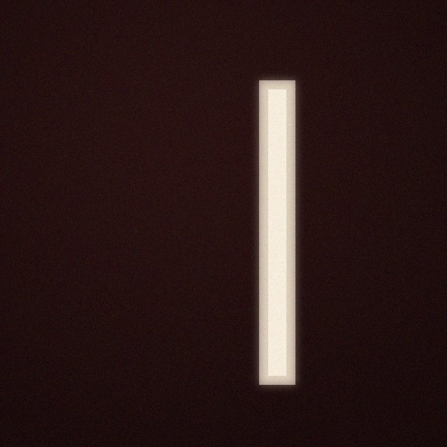 A thin lit doorway in a near-black room